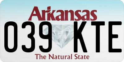 AR license plate 039KTE