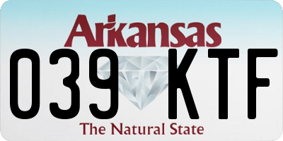 AR license plate 039KTF