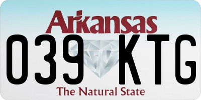 AR license plate 039KTG