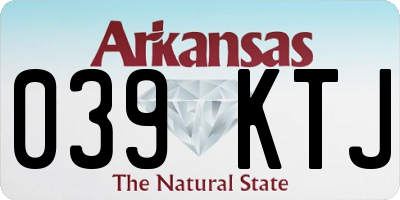 AR license plate 039KTJ