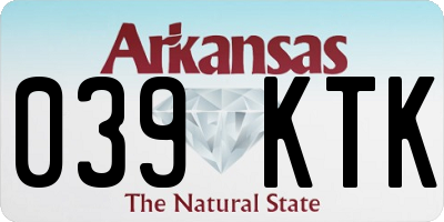 AR license plate 039KTK