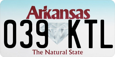 AR license plate 039KTL