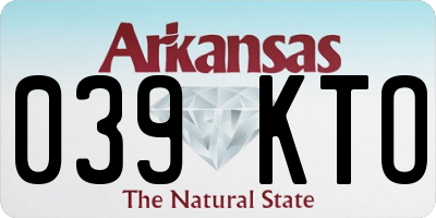 AR license plate 039KTO