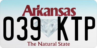 AR license plate 039KTP