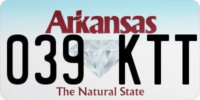 AR license plate 039KTT