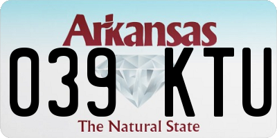 AR license plate 039KTU