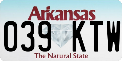 AR license plate 039KTW