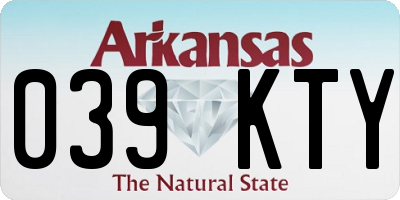 AR license plate 039KTY