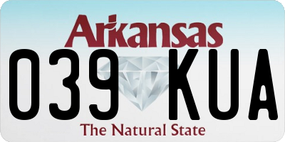 AR license plate 039KUA