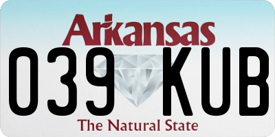 AR license plate 039KUB