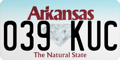 AR license plate 039KUC