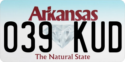AR license plate 039KUD