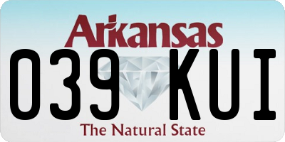 AR license plate 039KUI