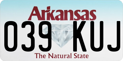 AR license plate 039KUJ