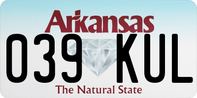 AR license plate 039KUL