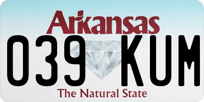 AR license plate 039KUM