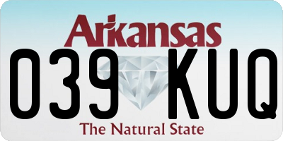 AR license plate 039KUQ