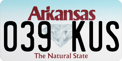 AR license plate 039KUS