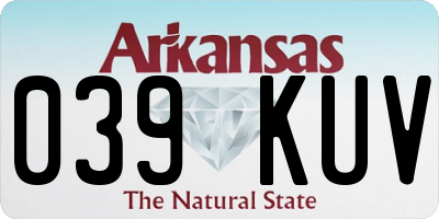 AR license plate 039KUV