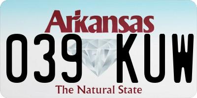 AR license plate 039KUW