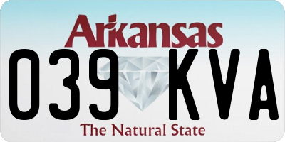 AR license plate 039KVA