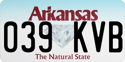 AR license plate 039KVB