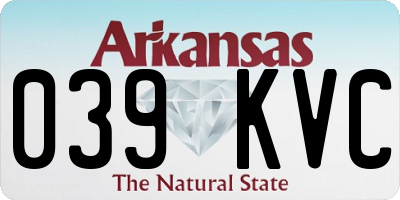 AR license plate 039KVC
