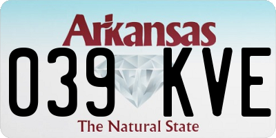 AR license plate 039KVE