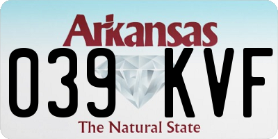 AR license plate 039KVF