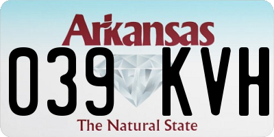 AR license plate 039KVH