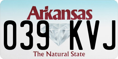 AR license plate 039KVJ