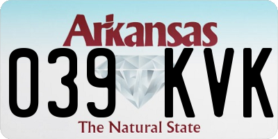 AR license plate 039KVK