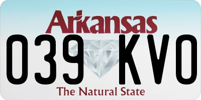 AR license plate 039KVO