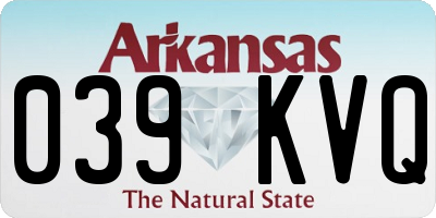 AR license plate 039KVQ