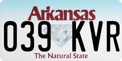 AR license plate 039KVR