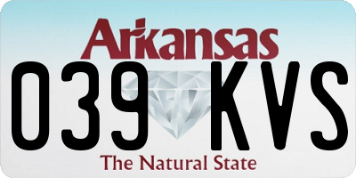 AR license plate 039KVS