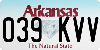 AR license plate 039KVV