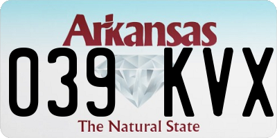 AR license plate 039KVX