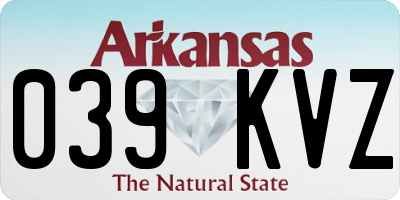 AR license plate 039KVZ