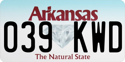 AR license plate 039KWD
