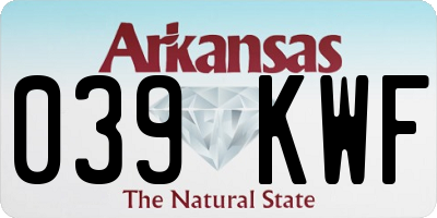 AR license plate 039KWF