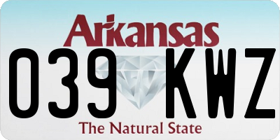 AR license plate 039KWZ