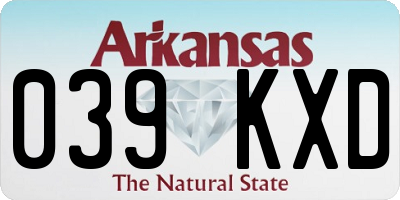 AR license plate 039KXD