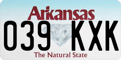 AR license plate 039KXK