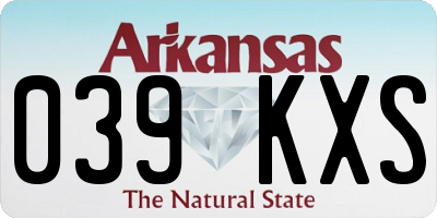 AR license plate 039KXS