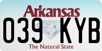 AR license plate 039KYB