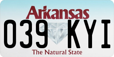 AR license plate 039KYI