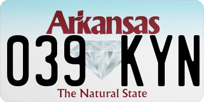 AR license plate 039KYN