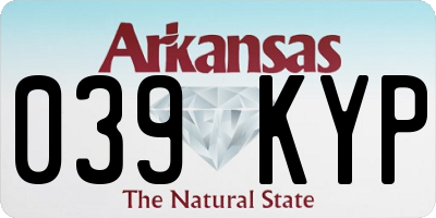 AR license plate 039KYP