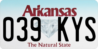 AR license plate 039KYS